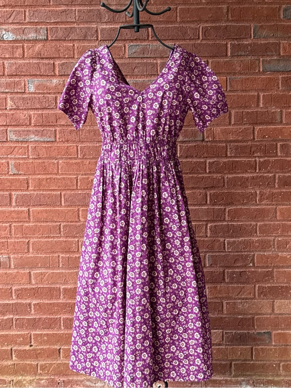 J.Crew Purple Floral Daisy Midi Dress Size 0 NWT $138